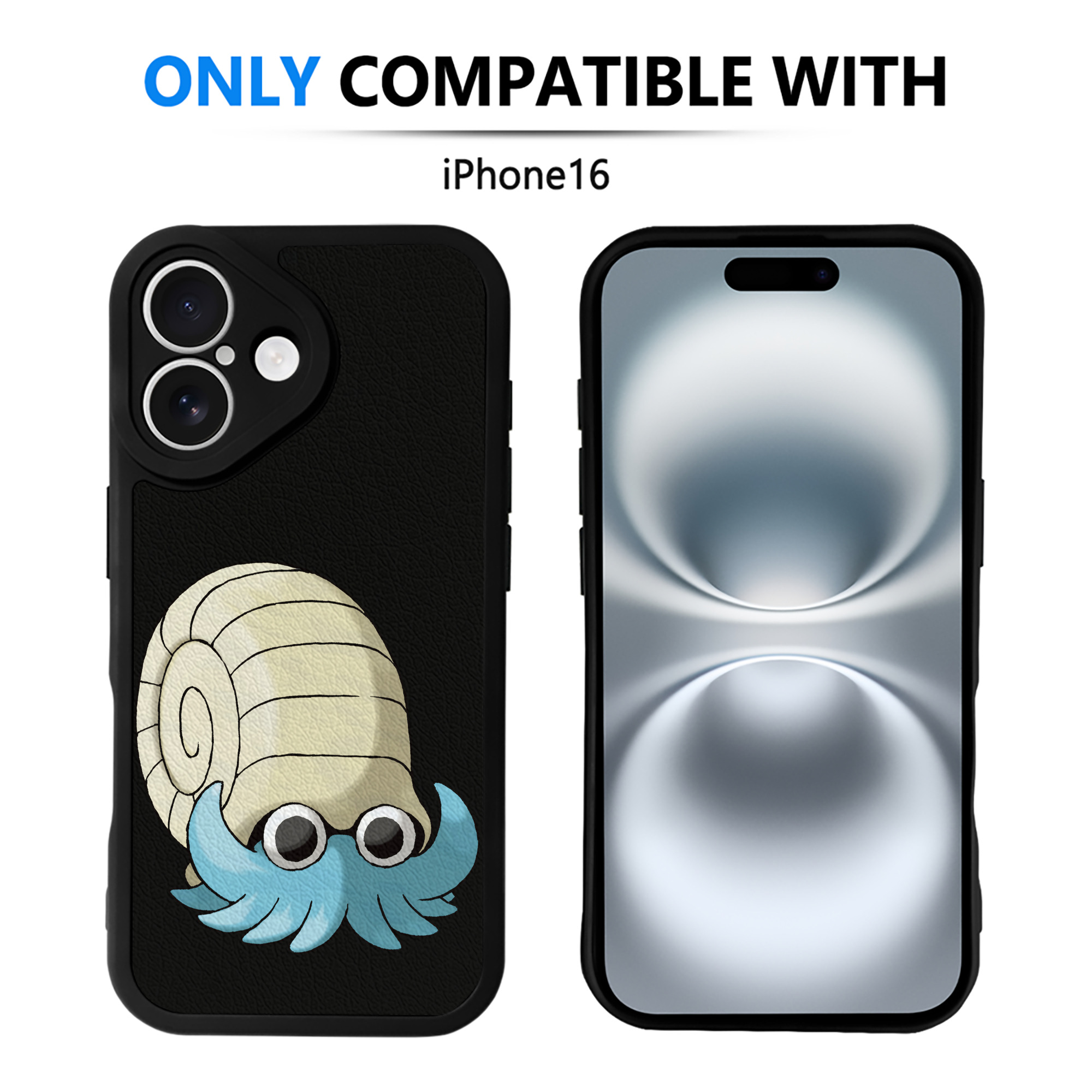 （画像用） ポケットモンスター Pokémon 【iPhone 16シリーズ対応】シリコンスマホケース（レザー調） 材質：シリコン